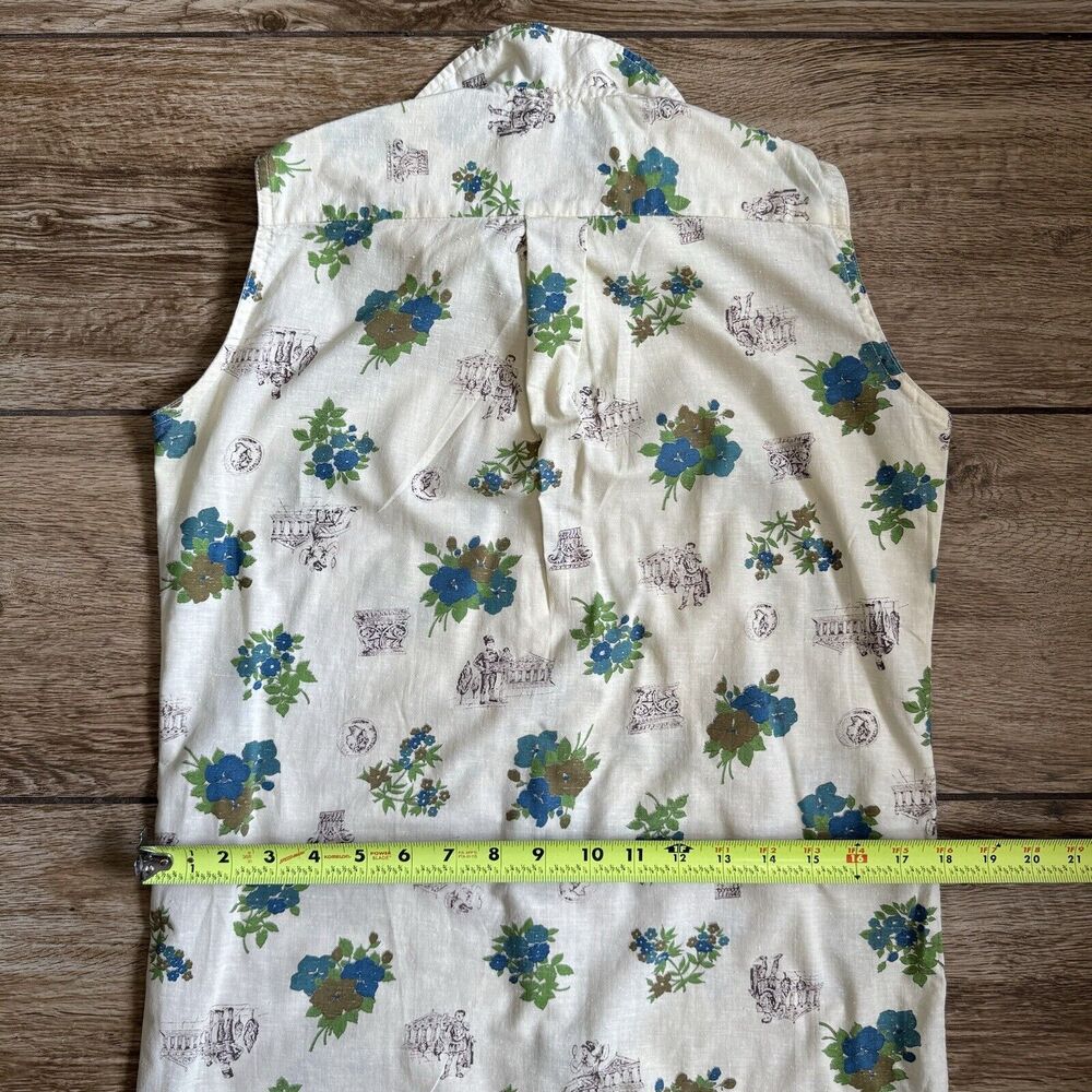 Vintage Floral Print Sleeveless Dress Size 7/8 - Picture 12 of 15